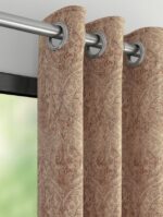 Selenic Textured Door Curtain – Warm Brown (7 ft) - Image 2