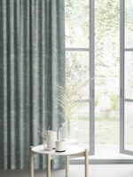 Zendo Textured Door Curtain – Dusty Blue (7 ft)