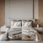 Prism Shadow King Fitted Bedsheet Set – Grey (3 Pcs)