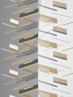 Prism Shadow King Fitted Bedsheet Set – Grey (3 Pcs) - Image 5