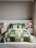 Noble Granite Double Bedsheet Set – Green (3 Pcs)