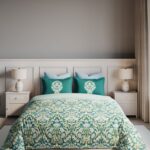 Elegancia Double Bedsheet Set – Teal Blue (3 Pcs)