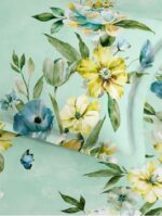 Zahra Double Bedsheet Set – Dusty Aqua (3 Pcs) - Image 2